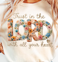 Load image into Gallery viewer, Trust in the Lord - Faux Yarn Crochet
